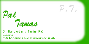 pal tamas business card