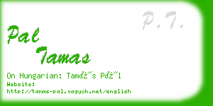 pal tamas business card